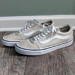 Vans Mens Cream Shoes With Laces ~ Size 10 Men's ~ 11.5 Womens